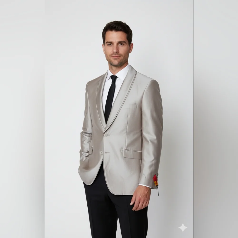 Robert ORSINI‎ CHAMPAGNE NWT SINGLE BREASTED DOUBLE VENT SLIM CUT SPORT COAT